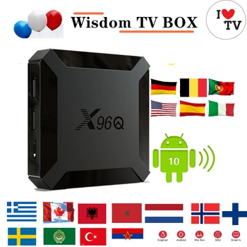 

X96Q Android box support French IPTV Belgium Europe Dutch Nordic Spain Porgtual USA 4K smart tv box only no channels included