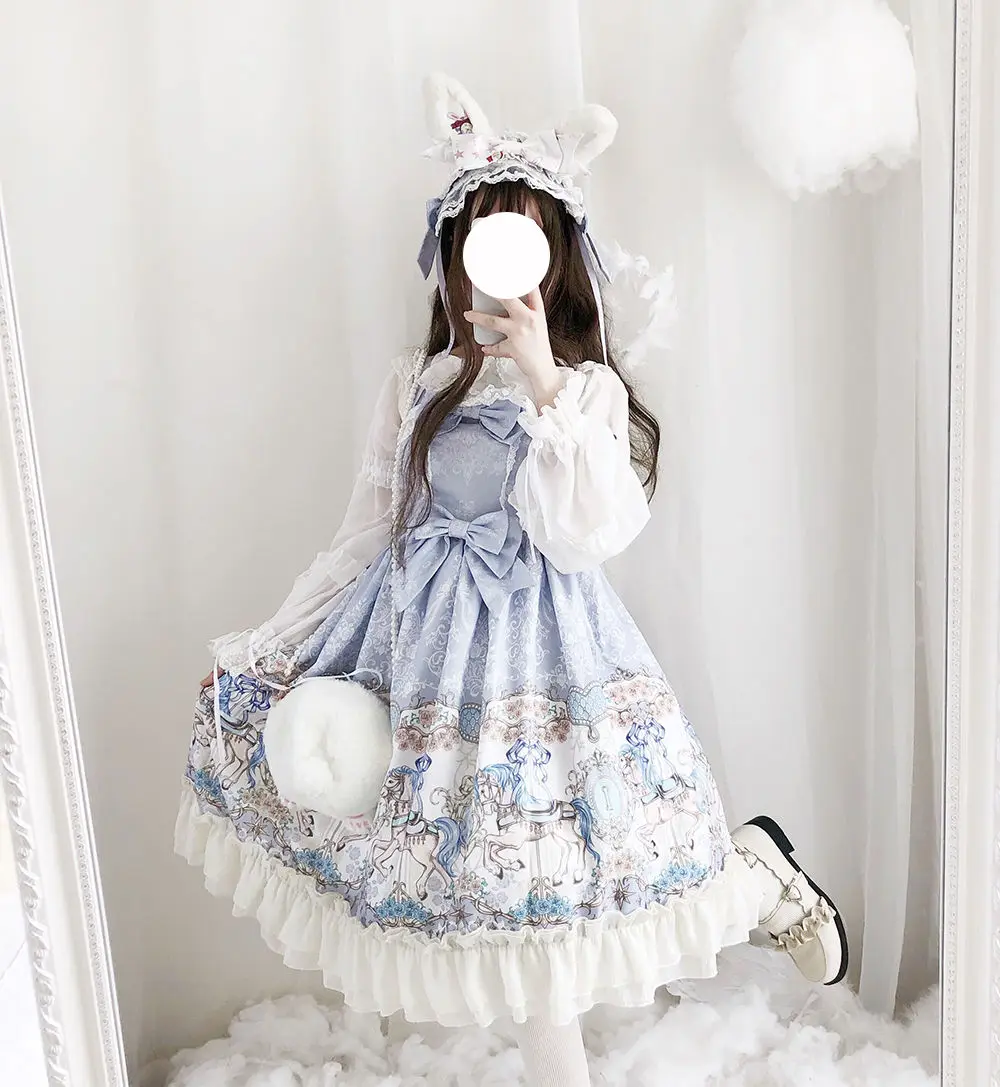 Sweet Lolita Dress Vintage Printing 