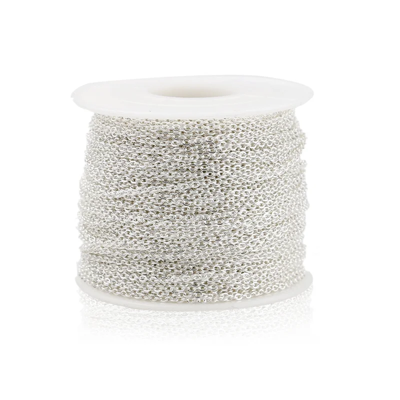 Elegant Stainless Steel Cable Chain for DIY Jewelry Making, Silver & Rose Gold, Various Thickness Options