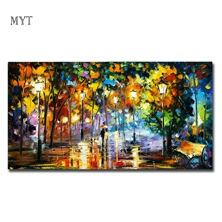 2020 Coloring Poster Hand - Painted Oil Painting Landscape For The Living Room Wall Art Home Decoration Abstract Without Frame
