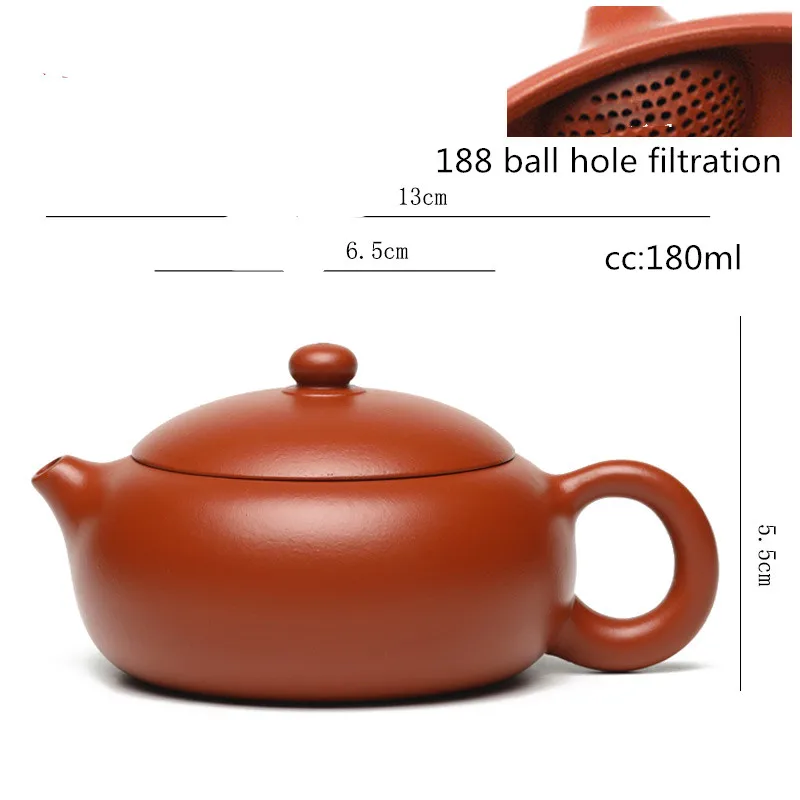 188 мяч отверстие фильтрации yixing фиолетовый песок чайник ручная работа, из фиолетовой глины индивидуальные подарки аутентичный Xi Shi чай горшок путешествия чайный набор - Цвет: 180ml