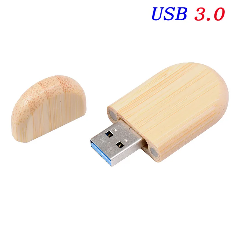 JASTER USB 3,0 логотип на заказ Деревянный+ коробка персональный логотип ручка-накопитель 8 ГБ 16 ГБ 32 ГБ 64 Гб usb флеш-накопитель Флешка карта памяти - Цвет: Bamboo