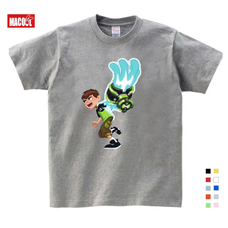 Лидер продаж; модные детские толстовки с капюшоном Omnitrix Ben 10; Одежда для мальчиков; толстовки и свитера для малышей; От 2 до 8 лет с рисунком аниме для мальчиков и девочек - Цвет: Kids T-shirt