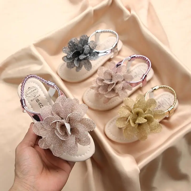 

Girl'S Sandals 2020 Summer New Style Soft-Sole Bow Cute Baby Little Girl Princess Beach Chidren's Sandals Soft
