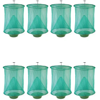 

New-8 Packs of Pasture Fly Traps Can Be Folded, Hanging Cage Nets, Suitable for Residential Areas, Gardens, Pasture Farms