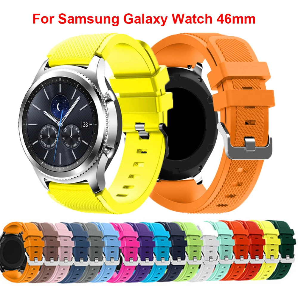 Ремешок силиконовый для Samsung Galaxy watch 46 мм Gear S3 Frontier сменный Браслет наручных часов