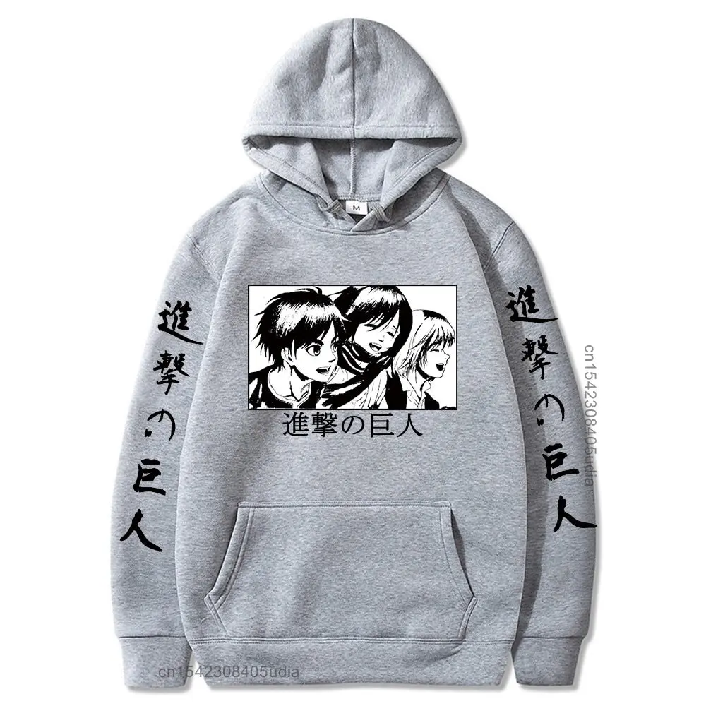 

Anime Attack On Titan Hoodie Pullovers New Tops Long Sleeves Camisas Streetwear Aesthetic Harajuku Spring Autumn