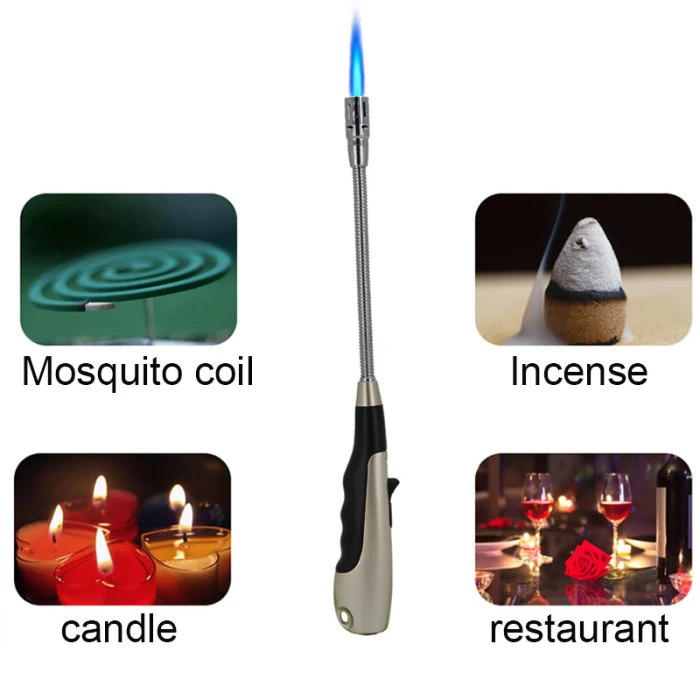 Зажигалка фонарь струйные зажигалки 360 градусов регулируемые зажигалки для кухни барбекю камин GQ