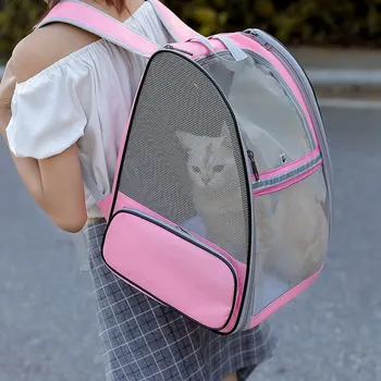 

Breathable Dog Backpack Cat Carrying Bag Portable Outdoor Travel Dog Bag Pet Carrier Double Shoulder Bag
