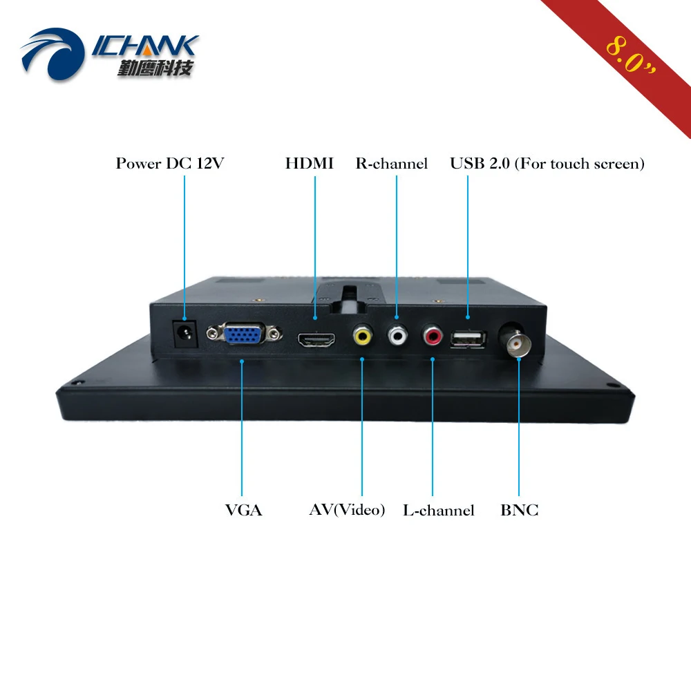 ޴ ̹   ġ ũ , USB VGA HDMI Է ZB080JC-262D, 1024x768 4:3 LCD, 8 ġ ÷, 10 Ʈ