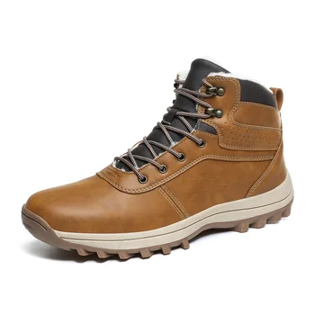 

Breathable Men's Safety Shoes Boots With Casual Men's Boots Work Winter Comfortable fashion Shoes warm Work Sneakers