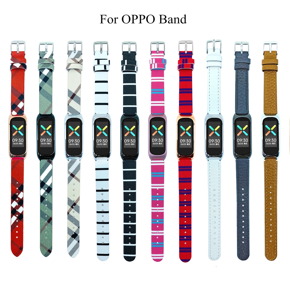 Ремешок из искусственной кожи для OPPO Smart Band браслет на запястье кожаный с