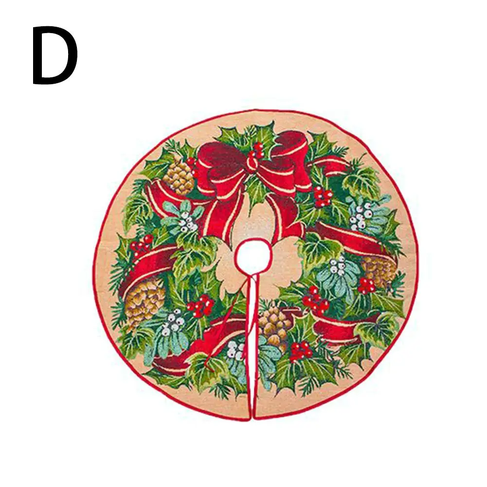Юбка с принтом рождественской елки 100 см. Добавьте праздничную атмосферу, Рождественское украшение для дома, рождественская елка, покрытие для ног, ковер, Декор