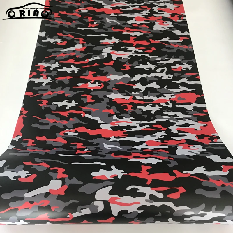 Black Red Camouflage Vinyl Wrap Sticker-3