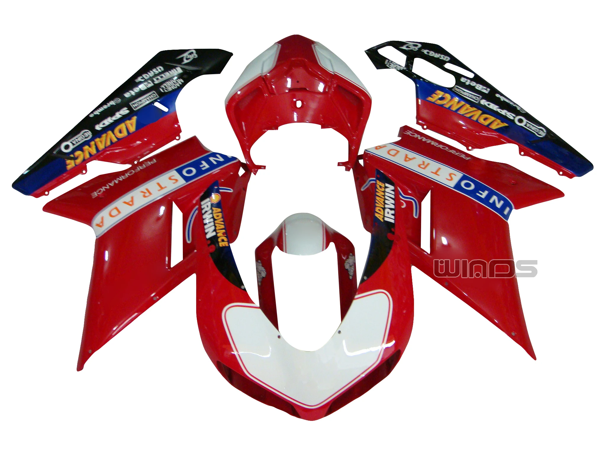 Обтекатель корпуса Для Ducati 848 1098 1198 2007 2008 2009 2010 2011|Полные комплекты обтекателей| |
