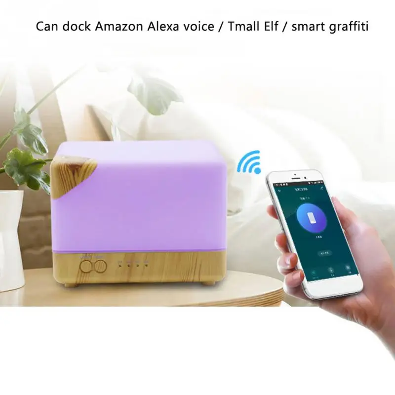 

700ml Ultrasonic Intelligent WIFI Air Humidifier Empty Smoke Remover Air Purifier Aromatherapy Essential Oil Diffuser Low Noise