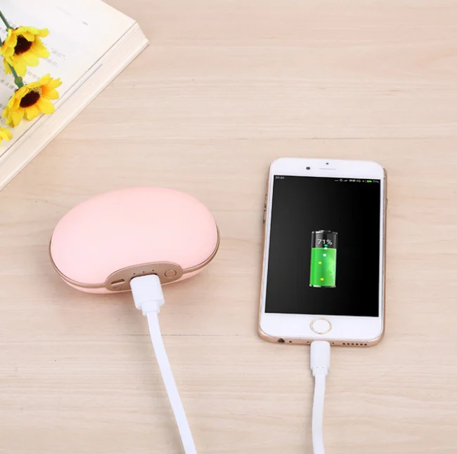 В форме булыжника мини USB мгновенная зарядка перезаряжаемая электрическая грелка для рук Зарядка сокровище двойное использование лучший подарок LF728
