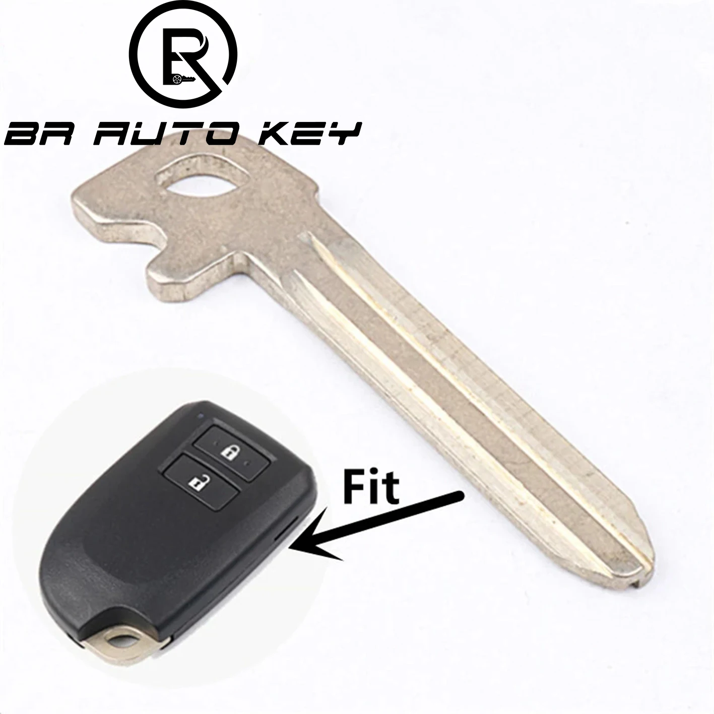 10Pcs Blank Uncut Emergency Key Remote Smart Key Blade  Fob For Toyota New Yaris/Vios S329