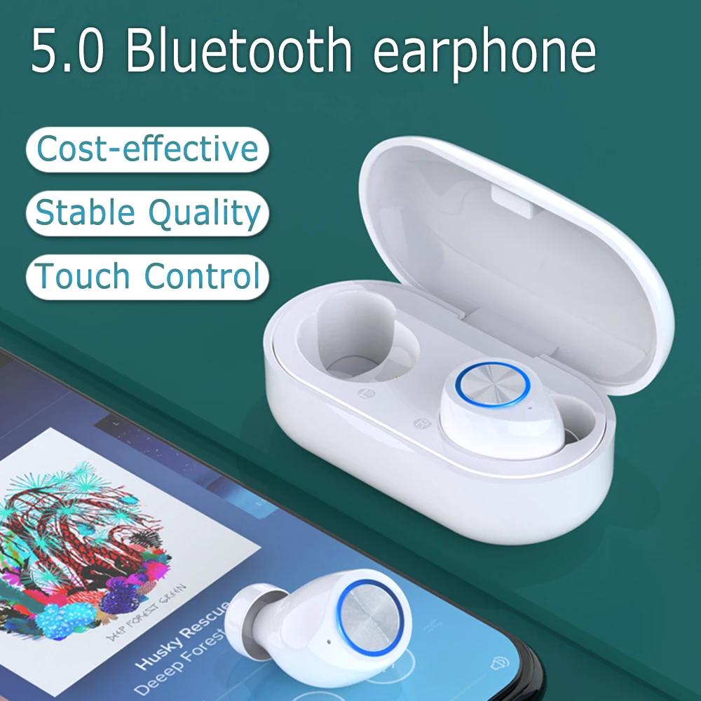TWS 5,0 Bluetooth наушники 3D стерео беспроводные наушники с двойным микрофоном HIFI Звук спортивные наушники гарнитура