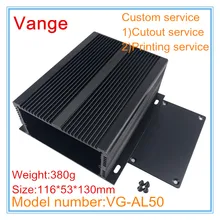 4 шт./лот Пескоструйный черный настенный алюминиевый корпус Чехол 6063-T5 алюминиевый корпус 116*53*130 мм для Wi-Fi устройства