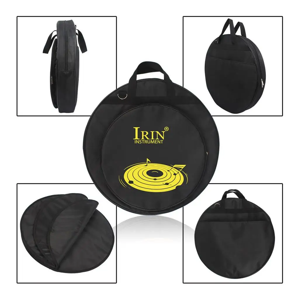 Durable Cotton 21inch Cymbal Storage Bag Case Hand Carry Bag Holder Black 540 x 130mm