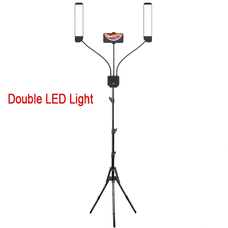 New LED Ring Light Photographic Lighting 3000K-5600K 288PCS LED Dimmable Double Arms Fill light Camera Lamp With Tripod Stand