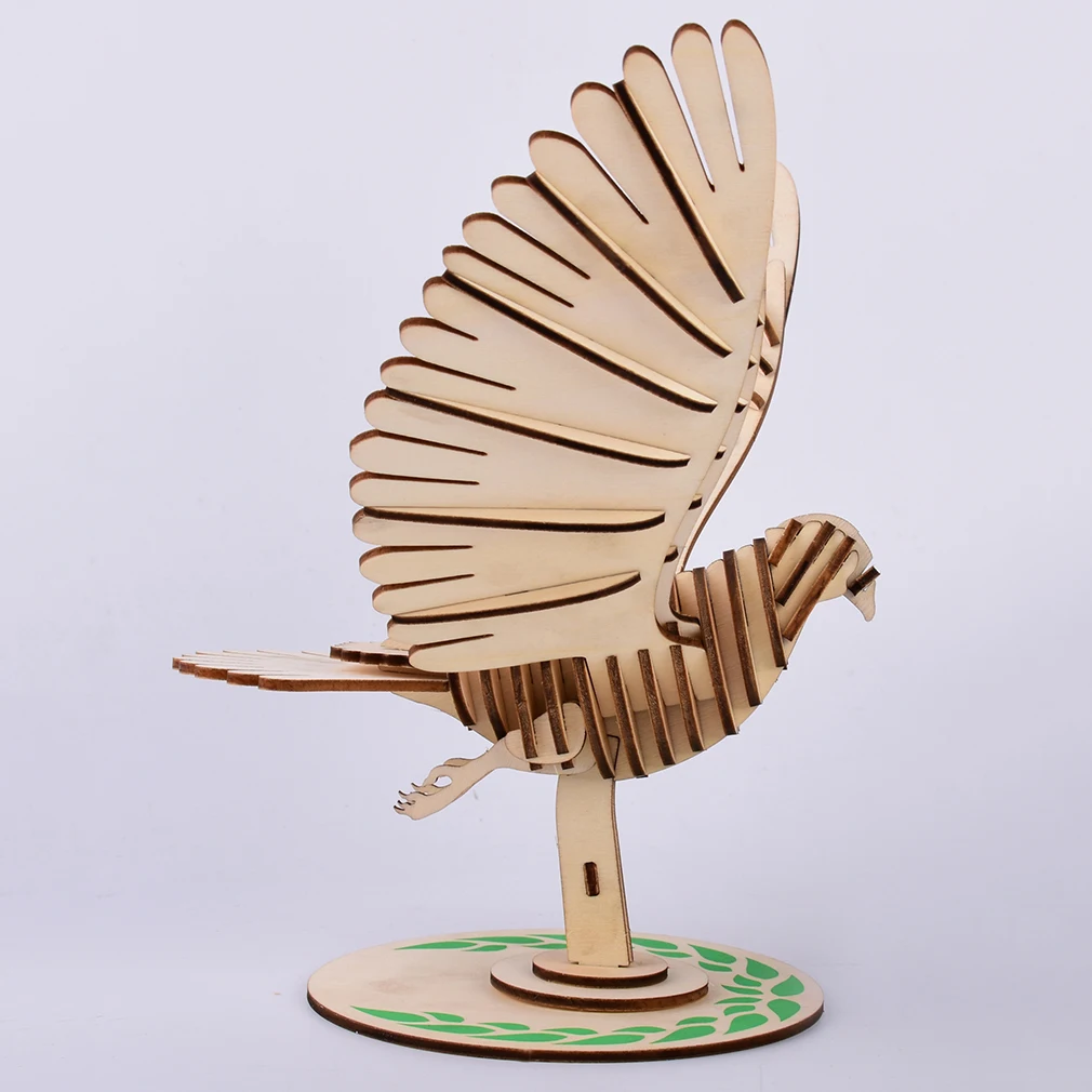 Креативная детская деревянная головоломка «голубь мира» 3D Пазлы «сделай сам» Kingergarden художественное ремесло ручной работы игрушки для детей DIY обучающая игрушка