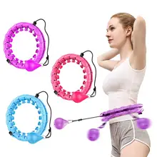 24 Section Adult Intelligent Detachable Hula Hoop 2 in 1 Fitness Loss Weight Hula Hoop Soft and comfortable jayson brand detachable fitness foam hula hoop weight loss sports slimming waist adult women health lose wrap abdominal massage