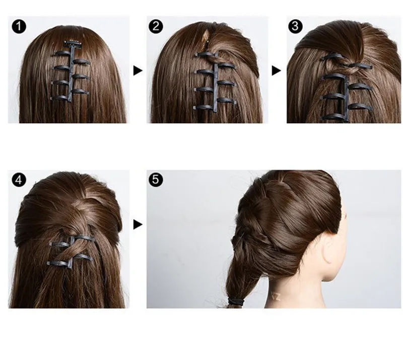 Черный плетение волос аксессуары для женщин Braider Магия заплетать волосы в косу Инструменты для укладки оплетка производитель французский Braider инструмент