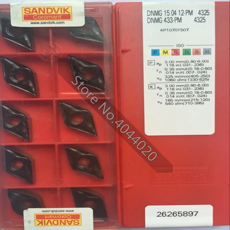 SANDVI DNMG433-PM 4325 DNMG150412-PM 4325 карбидные вставки 10 шт