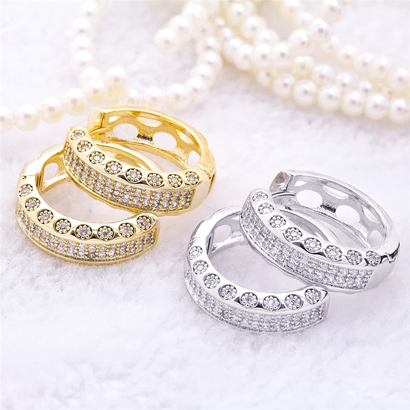 Lureen, серьги-кольца, модные ювелирные изделия, 14 K, белое золото, серьги для женщин, мужчин, подарок на день Святого Валентина