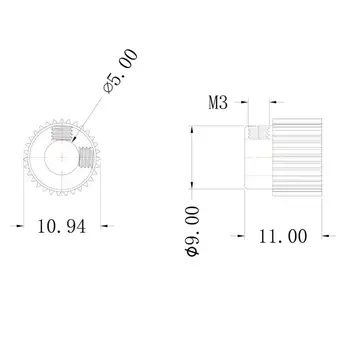 

Mk7 Mk7 MK8 Drive Gear 36 Tooth Stainless Steel Bore 5mm Extruder Stepper Motor Feeding Gear Pulley Extrusion Wheel For 3D Parts