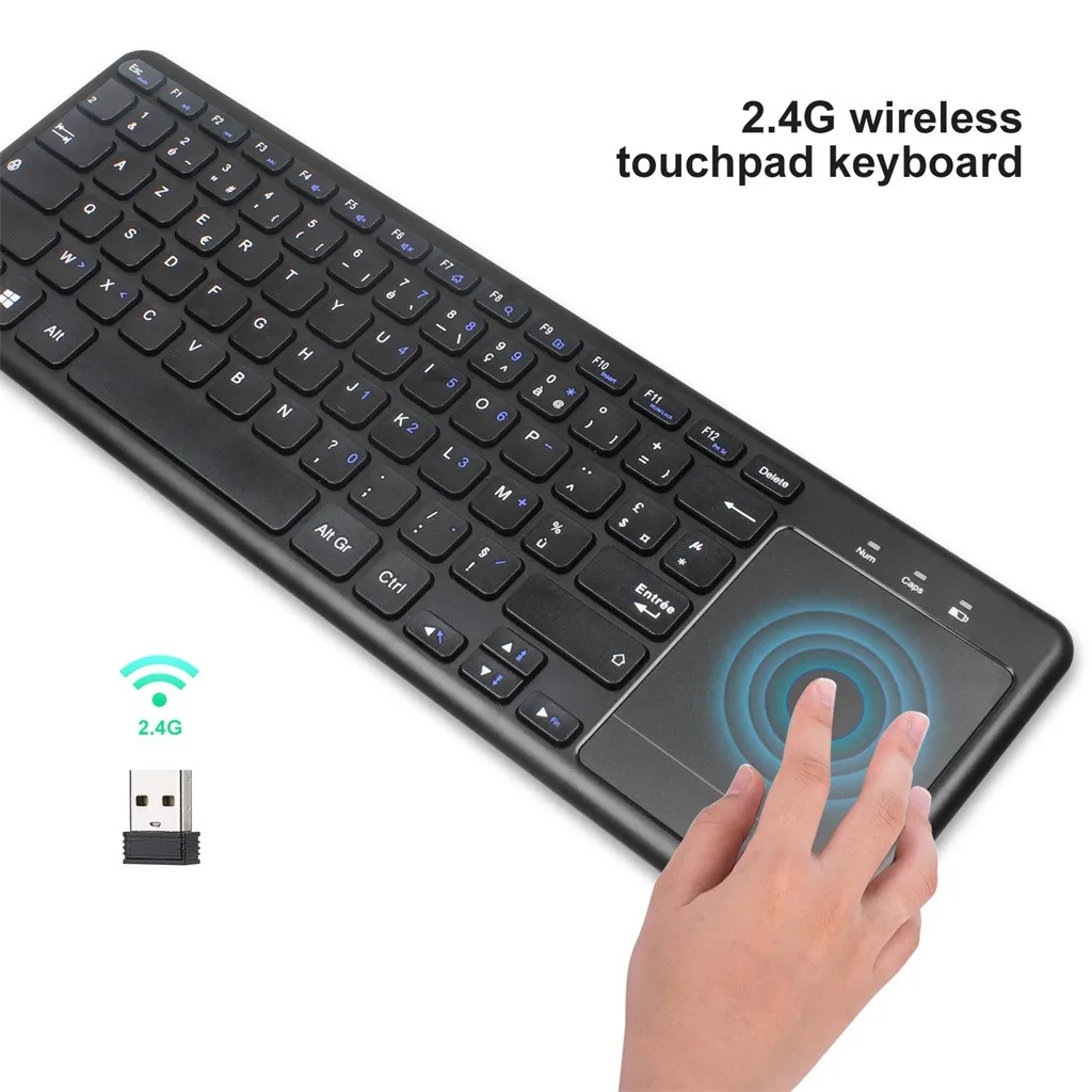 

Mini wireless keyboard French mobile ipad Touchpad Slim Keyboards For PC Smart TV Android laptop teclado clavier