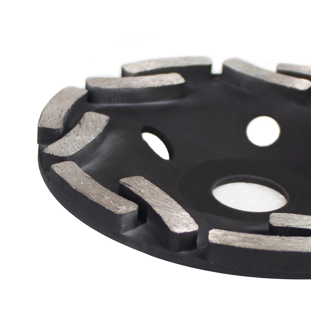 Diamond Cup Grinding Wheel 125mm Double-row Diamond Grinding Wheel for Cement Granite Wall Tiles Stone Concrete Asphalt