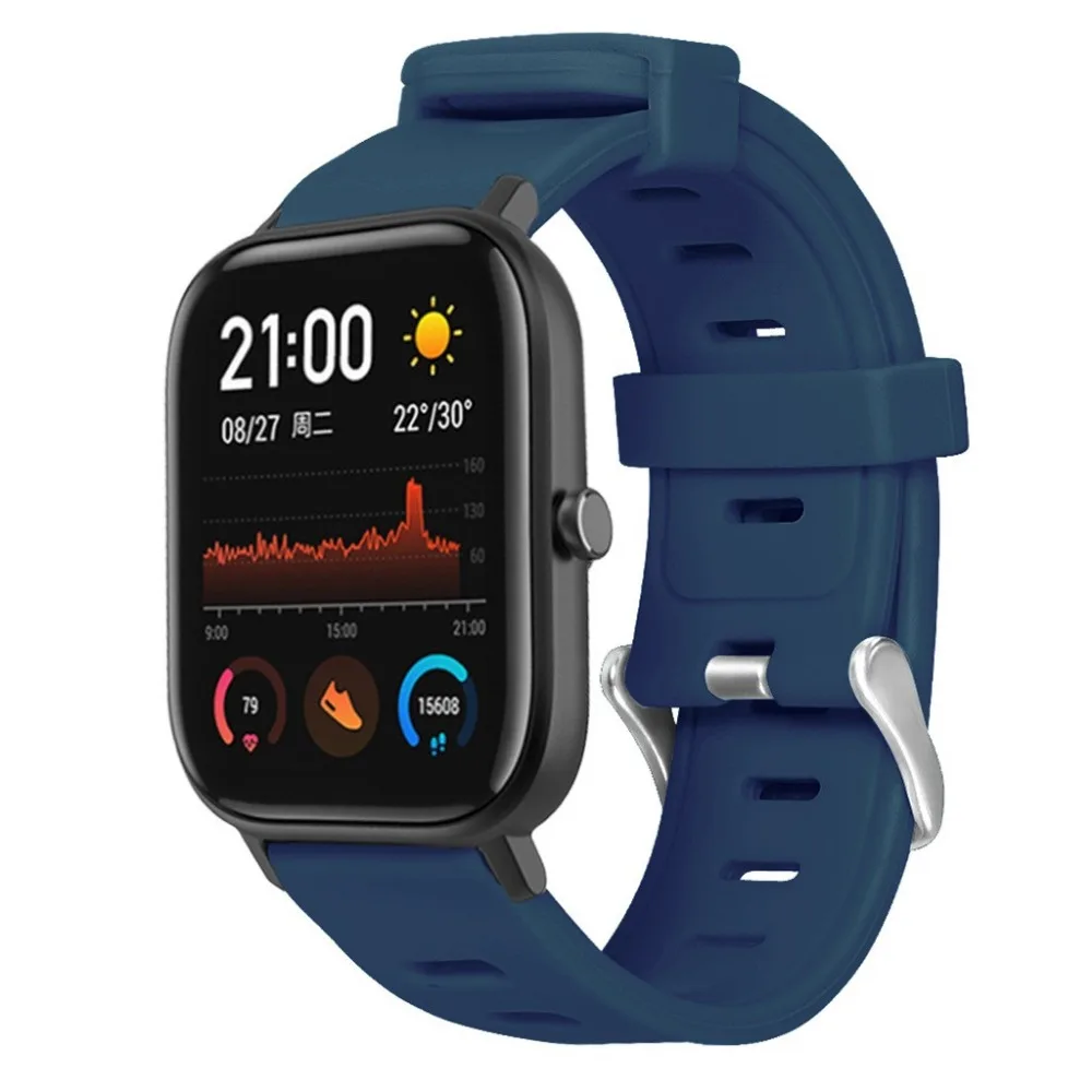 Ремешок силиконовый сменный для смарт часов Xiaomi Huami Amazfit GTS Stratos 3 22