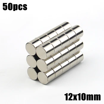 

50pcs 12x10mm Super Powerful Strong Bulk Small Round NdFeB Neodymium Disc Magnets Dia 12mm x 10mm N35 Rare Earth NdFeB Magnet