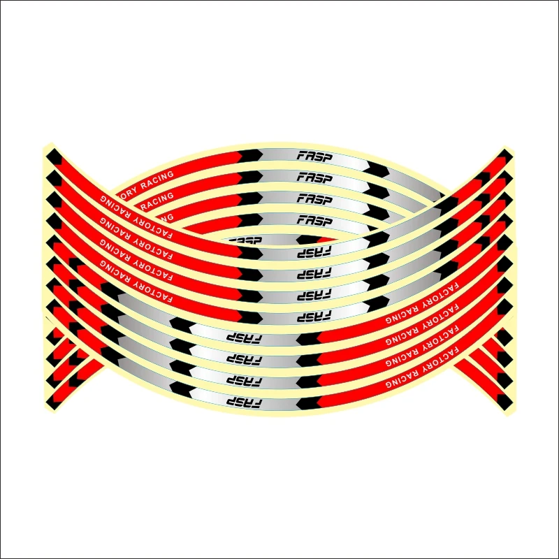 FASP 17/18 дюймов мотоцикл светоотражающие колеса наклейки втулки Авто декоративное колесико наклейки энергия диафрагма