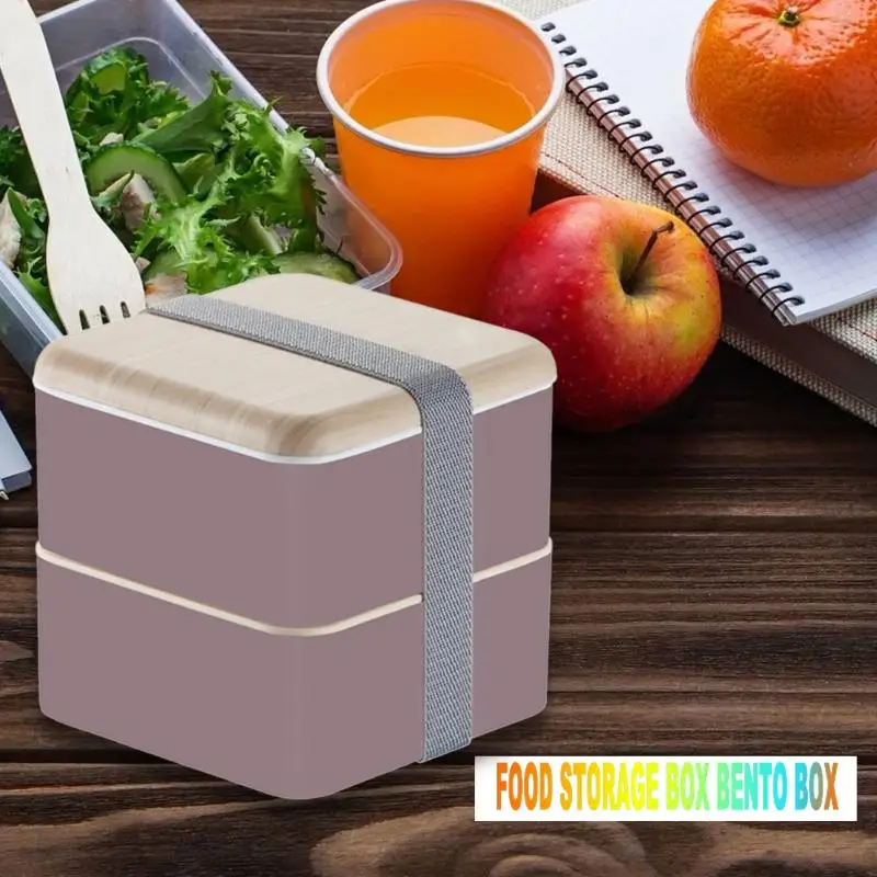 

Dual Layers Lunch Box Split Keep Warm School Offices Durable Food Tableware Container for Household Useful Supplies