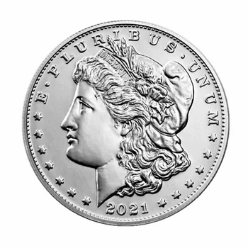2021 amerykański Morgan dolar monety nowy wysokiej jakości American Silver Coin kolekcje Home Decor monety Christmas Gift Crafts tanie i dobre opinie US (pochodzenie) Metal Retro i nostalgia Stare meble Pozłacane 2000-Present People