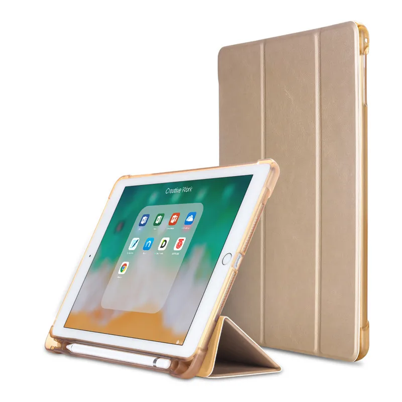 Умный чехол для iPad() 9,7 с держателем для карандашей силиконовый мягкий чехол для iPad 5/6 Air 2/Air1 чехол Funda Подставка для планшета