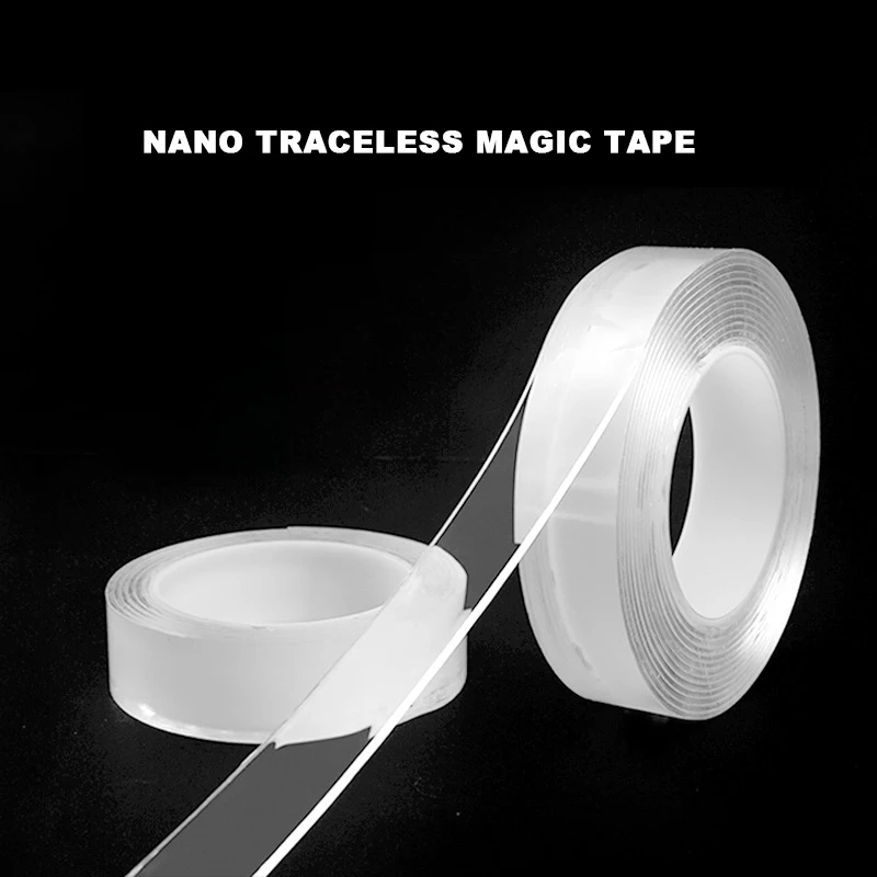 1/3/5 м 1 мм нано лента-липучка «Magic Tape» двусторонний скотч Двухсторонняя клейкая никаких следов акриловые повторное использование Водонепроницаемый клейкая лента Очищаемый