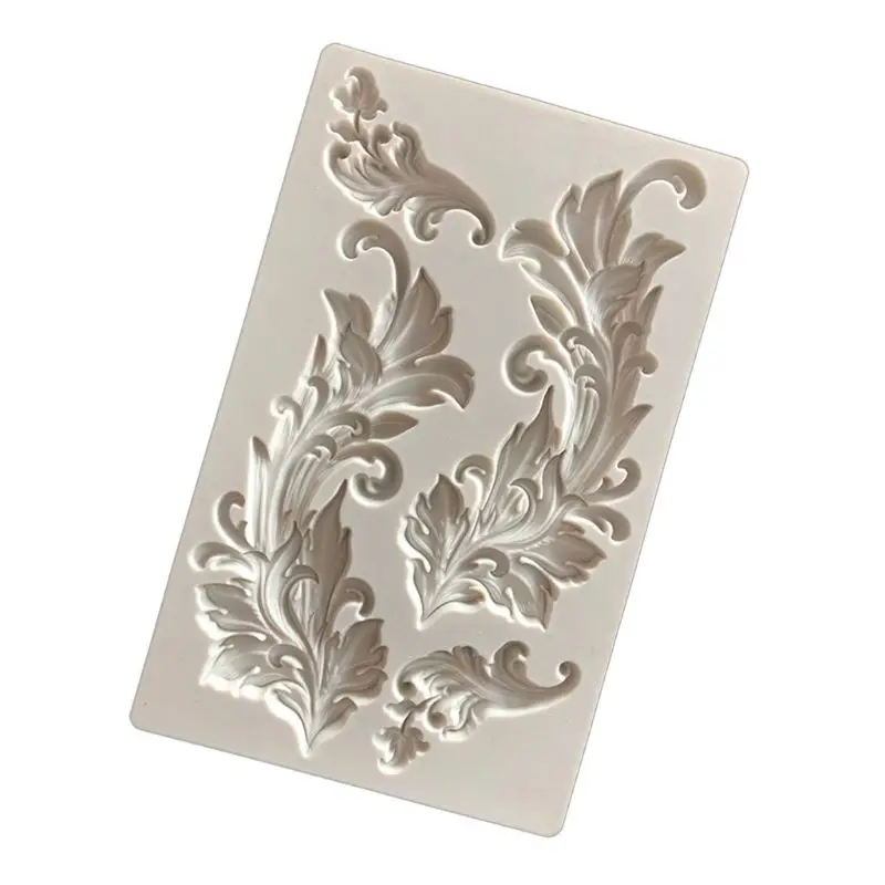 Vintage Relief Flourish Silicone Fondant Mold Sugarcraft Cake Topper Border Decoration Tool Craft Embosser Mould Wedding Baking