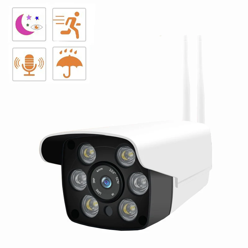 Наружная IP66 защищенная от внешних воздействий ip-камера 720P 1080P беспроводная видеокамера с Wi-Fi движение активированный прожектор полноцветный ночное видение