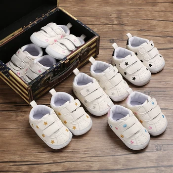 

Baby Shoes Infant Sneakers Casual Shoes First Walker Breathable Soft Bottom Sports love Embroidered SHL051