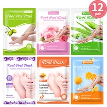 

PUTIMI 12packs Exfoliating Foot Mask Pedicure Socks Exfoliation for Foot Mask Remove Dead Skin Heels Peeling Feet Mask for Legs