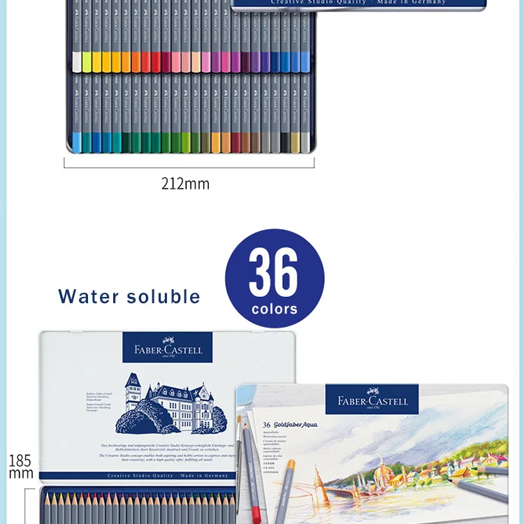 Crayon de couleur,Faber Castell Goldfaber,crayons colorés solubles dans