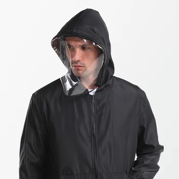 

Anti Flu Washable Protective Suit Isolated Clothing Jacket Hat With Mask Waterproof Removable Mask Clothes Protective Clothing
