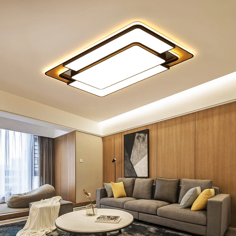 US $77.00 Square Modern New Led Ceiling Lihgts For Living Room Bed Room Kitchen Lights Lampada Coffee Led Ceiling Lamp Light Fixtures