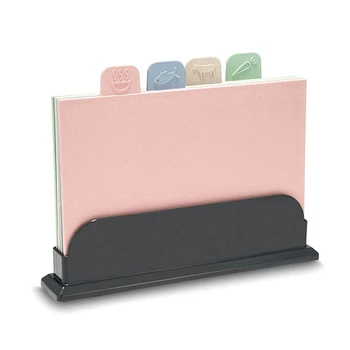 

4Pcs/set Wheats Straw Cutting Board Non-slip Vegetable/Fruit/Meats/Bread Chopping Boards with Storage Base Accessories TB Sale
