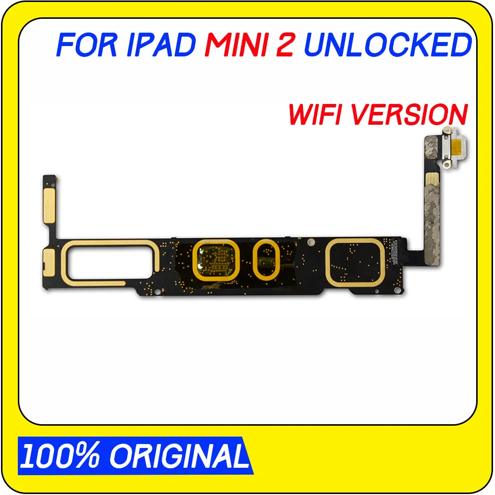 Unlocked A1489 For Ipad mini2 logic boards mini 2 Motherboard 16gb / 32gb 64gb replacement mainboard with chips | Мобильные телефоны